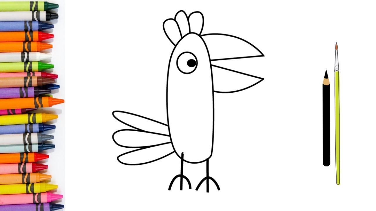 Draw and color Polly Parrot| how to draw easy Polly Parrot 