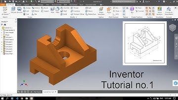 Autodesk Inventor for Beginners - Tutorial No.1 | 3D Modeling from Dimension Drawing