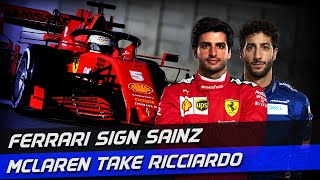 F1 news: ferrari sign carlos sainz and daniel ricciardo will join
mclaren