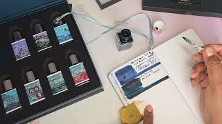 Unboxing Gioia x Van Diemans World Ocean Boxed Ink Set & Metis Fountain Pen | Pen Chalet Exclusive