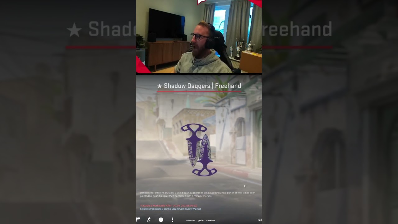 Freehand Shadow Daggers Unboxing! (ttv: olofmeister)