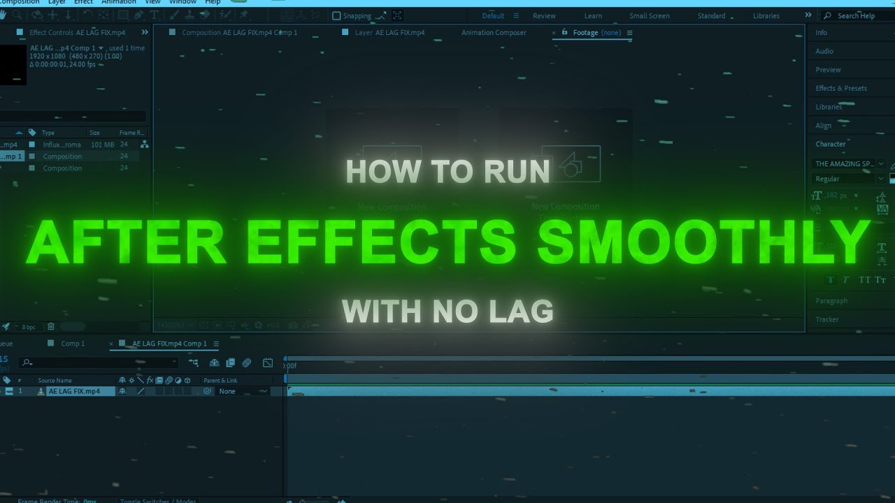 Run After Effects Smoothly in any LOW END PC - 100% of lags fixed (updated for 2026)