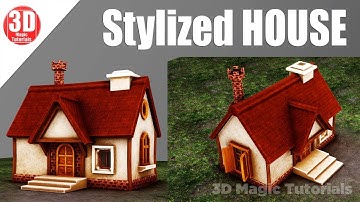Blender 2.81 Tutorial - How to model a Stylized HOUSE | Blender Low Poly Modeling