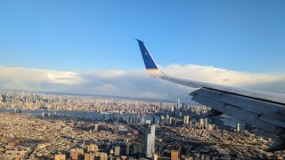 United Airlines Flight Landing At Newark Airport (EWR) | Clear Views Of NYC 🗽