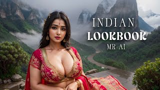 [4K] Ai Art Indian Lookbook Girl Al Art Video - Misty Mountain Rain