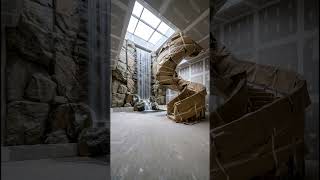 Building a Modern Biophilic Atrium: Interior Construction Process 🏗️🌿 #Shorts #architecture