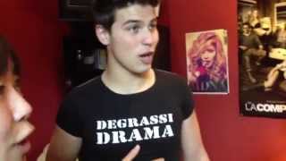 Luke tries on a super small Degrassi Drama T-Shirt. Hilarious