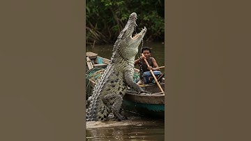 BUAYA MONSTER! Nelayan Hampir Jadi Mangsa di Sungai Kalimantan! #HewanBuas
