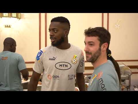 GOOD MORNING FROM ABU DHABI AS THE BLACK STARS GRAB BREAKFAST AHEAD OF TODAY'S TASK