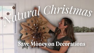 Natural Christmas Decor | Christmas Mantel | Dried Oranges  | Paper Star