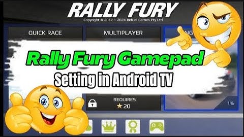 Rally Fury Gamepad Settings  in Android TV, Auto Accelerate, Brake assist, Steering Assist,