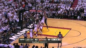 LeBron James Blocks Tim Duncan - NBA Finals Game 6