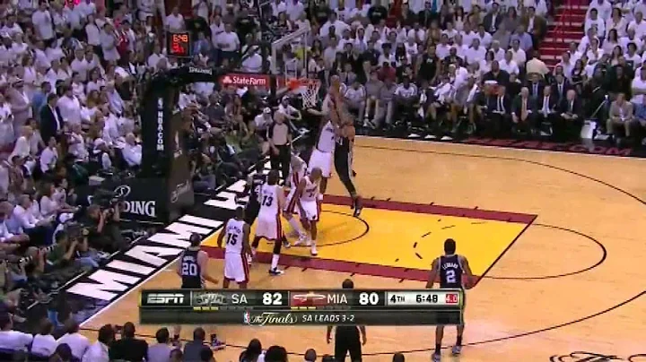 LeBron James Blocks Tim Duncan - NBA Finals Game 6