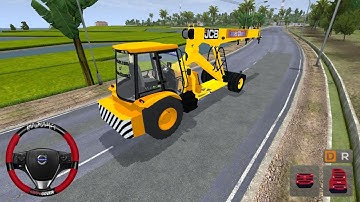 Extreme Offroad Drive 🥳 JCB Crane Mod Bussid Gameplay | Bus Simulator Indonesia | Bus Game Android 