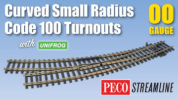 PECO Streamline OO/HO Code 100 Curved Turnouts Small Radius