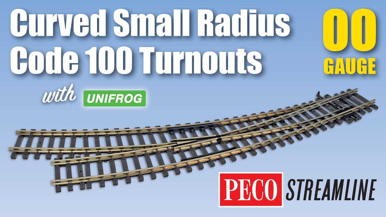 PECO Streamline OO/HO Code 100 Curved Turnouts Small Radius 