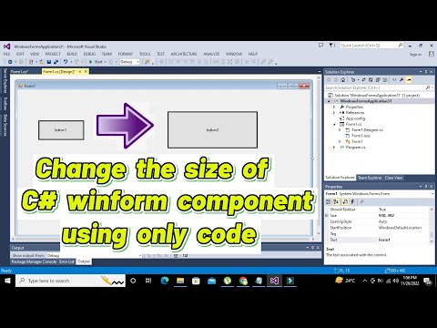 How to change the size of a winform component using c# code