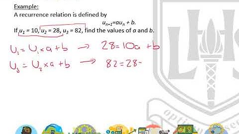 LHS Higher Mathematics - Recurrence Relations 3 - Finding RR from a Sequence
