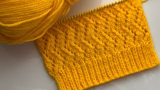 Zigzag lace knitting stitch pattern for ladies sweater/cardigan/jacket/frock