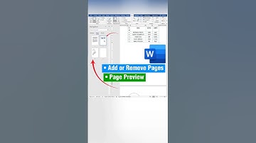 Add or Delete Pages in Microsoft Word | Page Preview in MS Word.