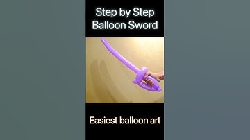 Step by step Balloon Sword tutorial- easy balloon animals  #stepbystep #toys #funny #fun #balloonart