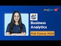 Business Analytics Course 2026 [FREE] | Business Analyst Tutorial | CBAP Training | Simplilearn