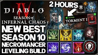 Diablo 4 - New Best Necromancer Leveling Build - Season 10 FAST Level 1 to 60 - Easy Endgame Guide!