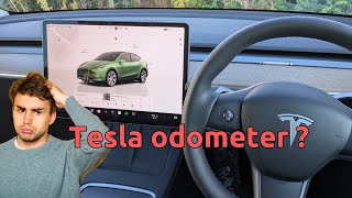 How to find the odometer in a Tesla ? Tesla Odometer Model Y