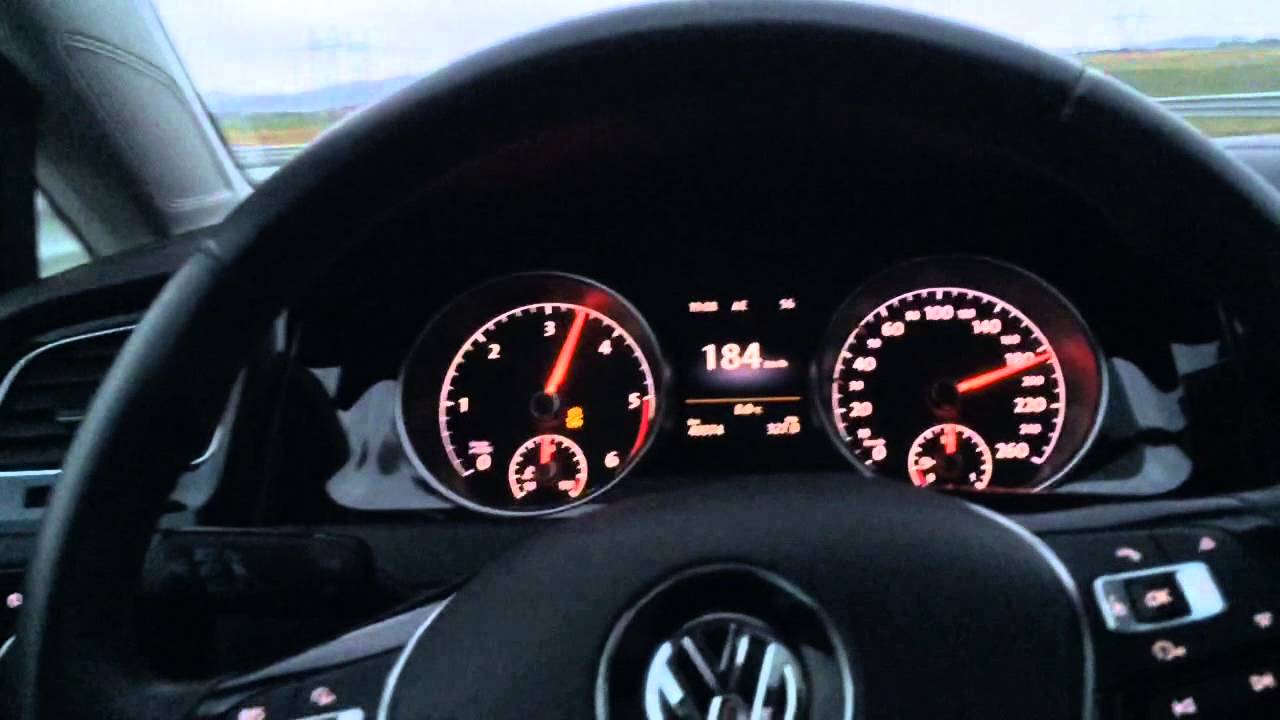 Vw Golf 7 TDI 2.0 DSG 200ps top speed test 224kmh