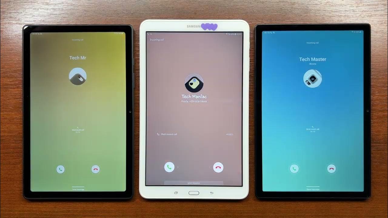 Samsung Galaxy Tab A7 2020 vs Tab A 2016 vs Tab A8 2021 Calls
