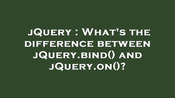 jQuery : What