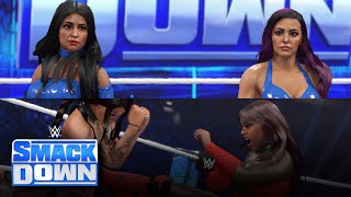 WWE 2K23 SMACKDOWN BOSS’N’GLOW & THE IICONICS SEGMENT + NAOMI (W/SASHA BANKS) VS CORA JADE