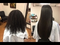 Natural Hair with Microlink Extensions braidless sewin