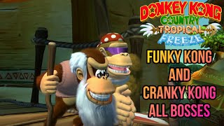 funky kong and cranky kong all bosses (2 player)