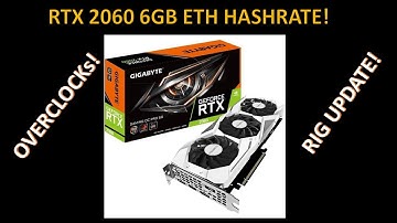 RTX 2060 6GB Ethereum Hashrate (1st time Undervolt)  + Rig update with CPU Disaster!