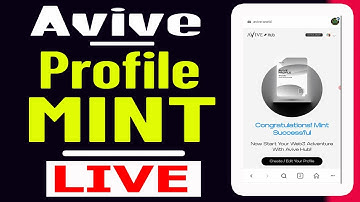 Avive Profile Minting Process LIVE - How to Mint Avive Profile