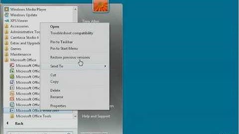 Windows 7 - Taskbar and Jumplists