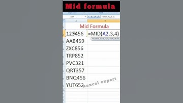 Mid formula in excel!#excelformulas #exceltips #exceltricks #excel #microsofttips #shortsfeed