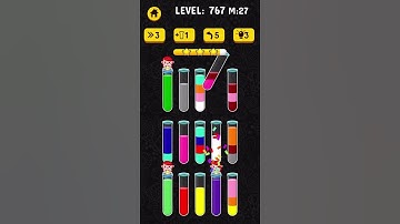 Color Water Sort 3d level 767