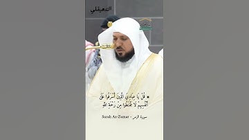 لا تقنطوا من رحمة الله | #تلاوة_خاشعة للشيخ د. #ماهر_المعيقلي - #سورة_الزمر #المسجد_الحرام