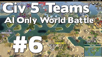 Civ 5 Teams AI Only Battle (54 Civ TSL World AI Only Battle) #6