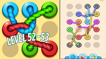 🏅 TANGLED LINE 3D: Knot Twisted 🤪 Level 52 ~ 53 🧩 Gameplay Walkthrough