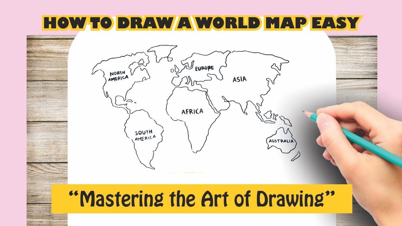 How to Draw a World Map Easy - YouTube