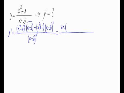 Derivative of a fraction - YouTube