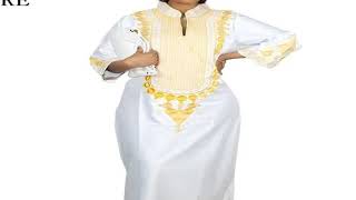 African Dress For Woman Soft Mateial Big Embroidery Design Long Dress Without Scarf screenshot 4