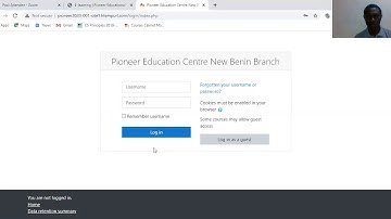 How to Login on the E learning Platform