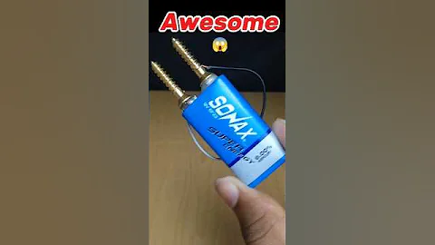 9V Spackler !!! You Want To Repeat This 😱😵 #battery #diy #inventions