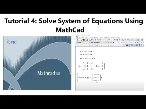 Video: Hur löser man ekvationer i Mathcad?