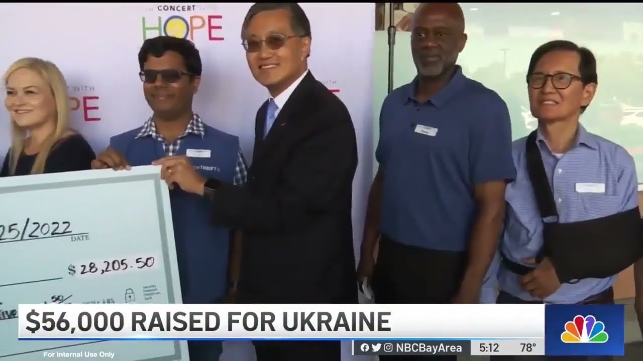 HopeTHRIFT Ukraine Donation on NBC Bay Area
