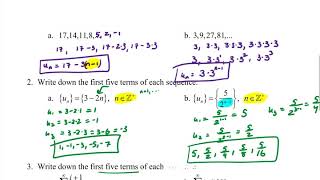 IB Math AA 1.1 Sequences and Series